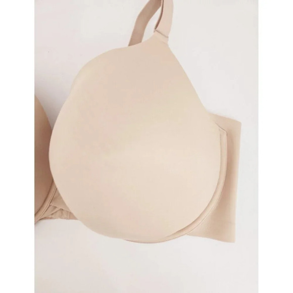 Cacique Lot Of 2 Full Coverage Figure Lined Underwire Beige Grey Lace Bra 46G - Picture 4 of 16